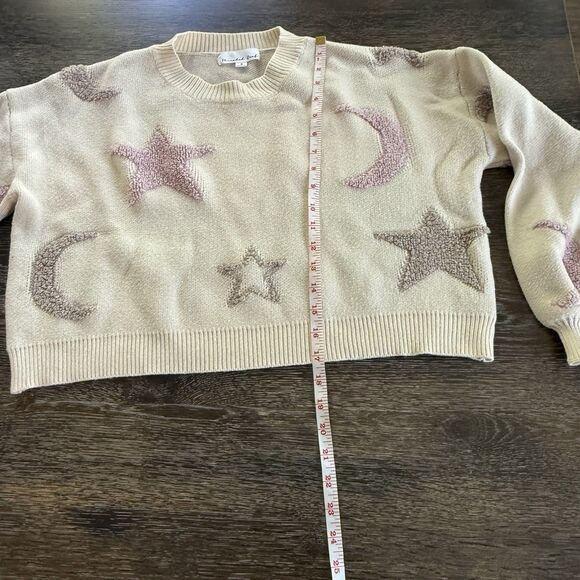 Threaded Leaf Women's To The Moon & Back Crewneck Pullover Sweater Size Small - Picture 7 of 8